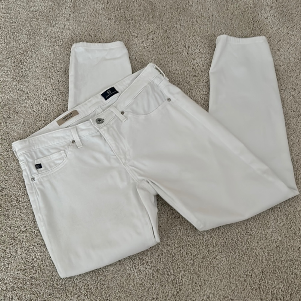 AG White Stilt Cigarette Crop SZ 26